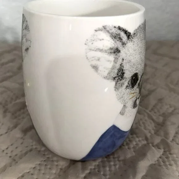 Koala Fine China Mug By Pier 1 With Gold Handle 5" Tall - Picture 2 of 5